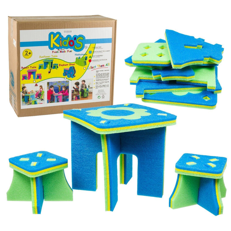 Load image into Gallery viewer, Kids Table And Chair Foam Sunflower Playset Children Soft Durable Comfortable
