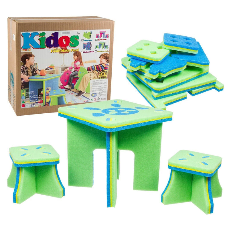 Load image into Gallery viewer, Kids Table And Chair Foam Set For Play Or Tea Children Soft Durable Comfortable
