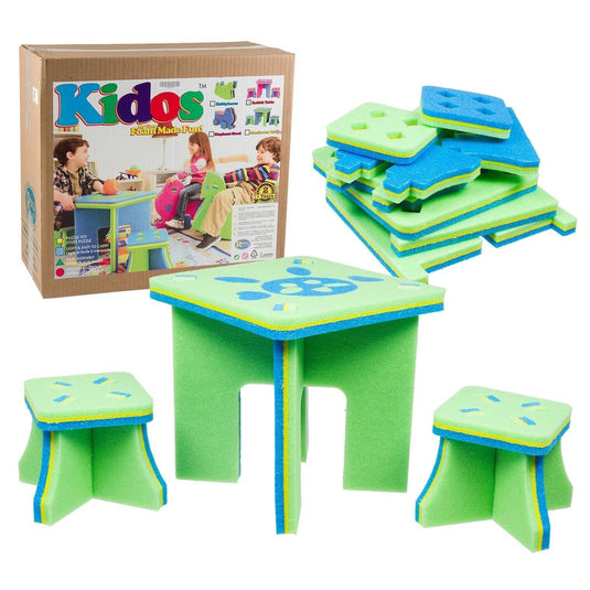 Kids Table And Chair Foam Set For Play Or Tea Children Soft Durable Comfortable
