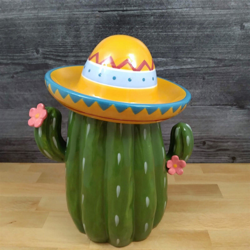 Load image into Gallery viewer, Western Cactus Cookie Candy Treat Jar by Blue Sky Clayworks Ceramic
