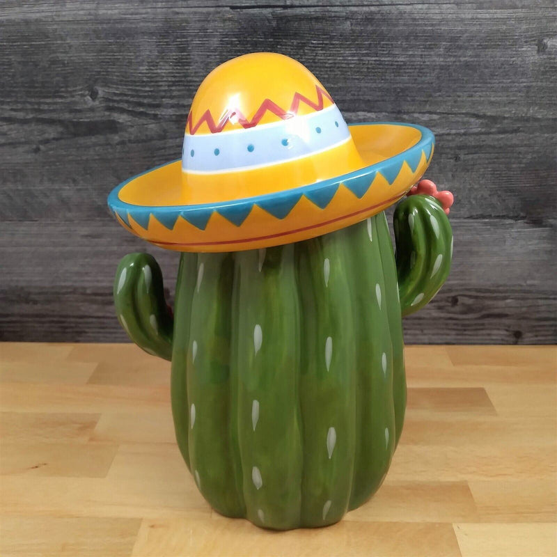 Load image into Gallery viewer, Western Cactus Cookie Candy Treat Jar by Blue Sky Clayworks Ceramic
