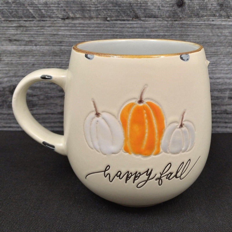 Load image into Gallery viewer, Happy Fall Autumn Pumpkin Coffee Mug Beverage Tea Cup 18oz 532ml by Blue Sky
