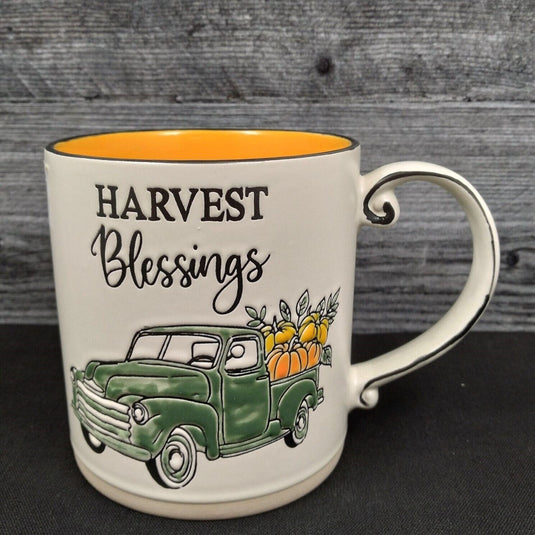 Pumpkin Harvest Truck Coffee Mug Fall Autumn Beverage Tea Cup 21oz 621ml