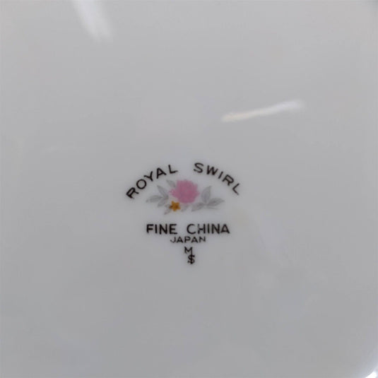 Royal Swirl Salad Plate Set of 6 Fine China of Japan 7 5/8" Kitchen Dinnerware