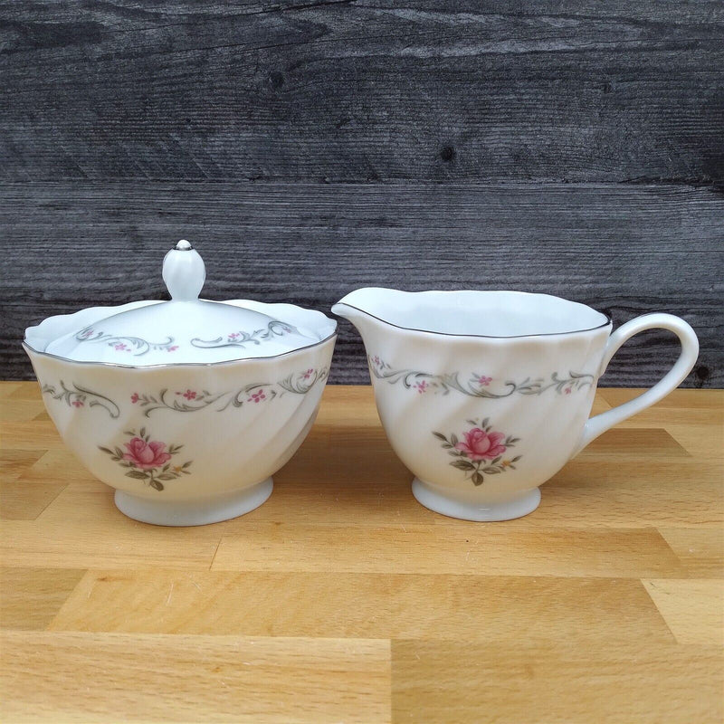 Load image into Gallery viewer, Royal Swirl Creamer and Sugar Set by Fine China of Japan Kitchen Dinnerware
