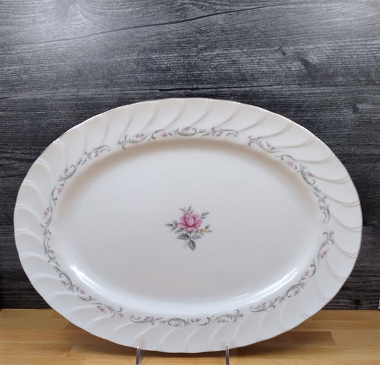 Royal Swirl Oval Serving Platter 14" 36cm by Fine China of Japan Dinnerware