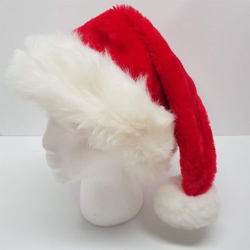 Christmas Party Santa Hat Red And White Cap for Santa Claus Costume