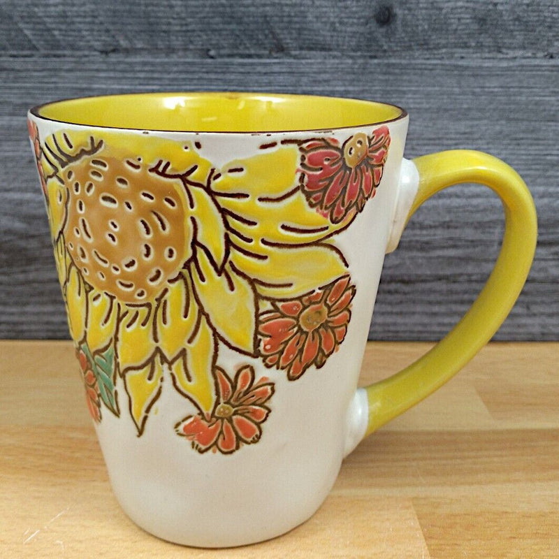 Load image into Gallery viewer, Brandywine Sunflower Floral Coffee Mug 16oz (473ml) Tea Cup by Blue Skyhi
