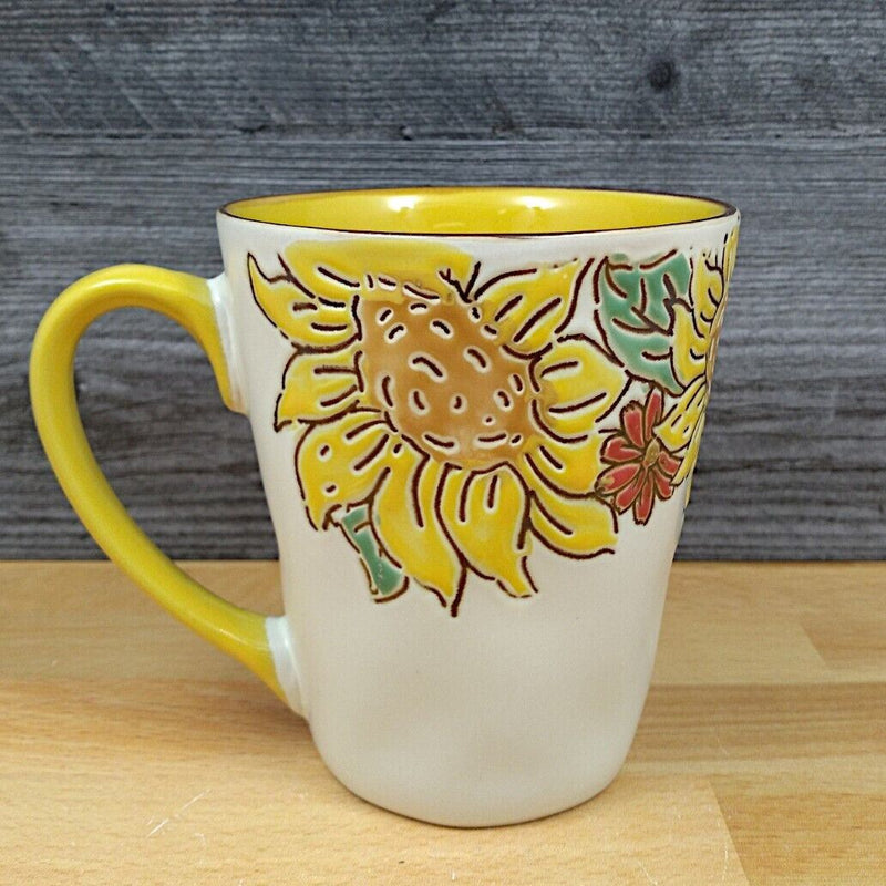 Load image into Gallery viewer, Brandywine Sunflower Floral Coffee Mug 16oz (473ml) Tea Cup by Blue Skyhi
