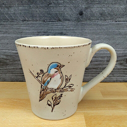 Spring Blue Bird Coffee Mug 16oz (473ml) Embossed Tea Cup by Blue Sky