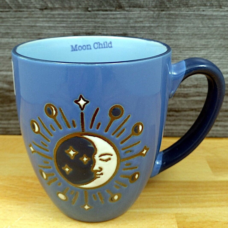 Load image into Gallery viewer, Moon Child Coffee Mug 16oz (473ml) Embossed Tea Cup by Blue Sky
