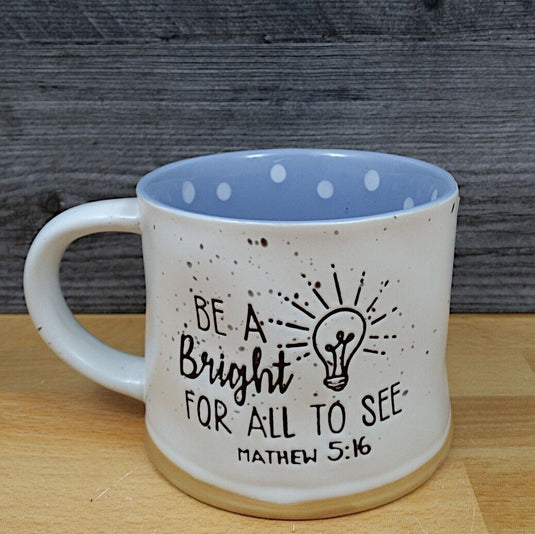 Religious Mathew Saying Coffee Mug 16oz (473ml) Embossed Tea Cup by Blue Sky