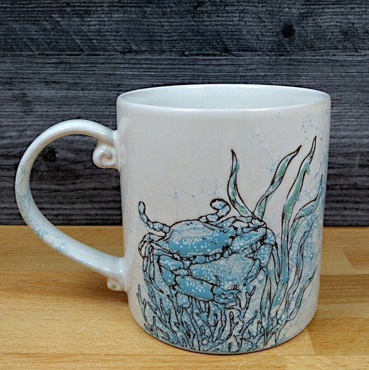 Blue Crab Cove Coffee Mug Sea Nautical Embossed Cup 21oz (621ml) by Blue Sky