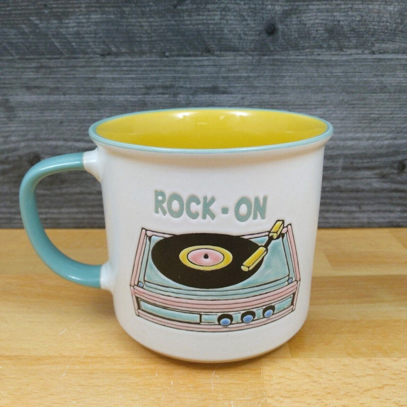Load image into Gallery viewer, Rock On Record Player Coffee Mug 18oz (532ml) Beverage Tea Cup
