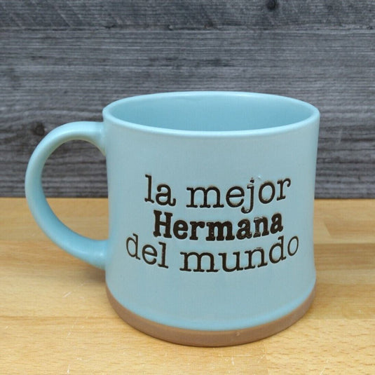 Best Sister in the World Spanish Coffee Mug 17oz (455ml) Beverage Cup Blue Sky
