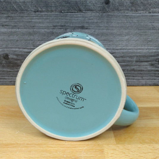 Cat Lovers Coffee Mug 17oz (455ml) Embossed Beverage Cup Blue Sky