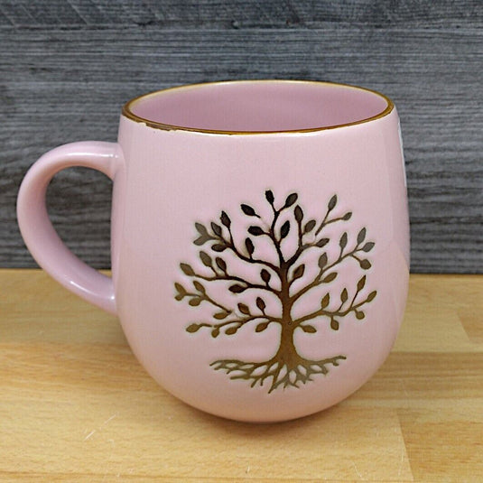 Essence Tree of Life Coffee Mug 18oz (532ml) Embossed Beverage Tea Cup Blue Sky
