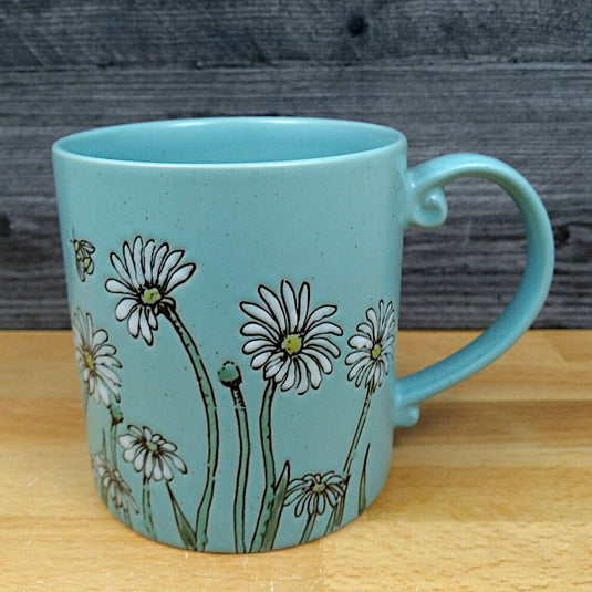 Daisy Bee Floral Coffee Mug Embossed Beverage Cup 21oz (621ml) by Blue Sky