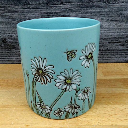 Daisy Bee Floral Coffee Mug Embossed Beverage Cup 21oz (621ml) by Blue Sky