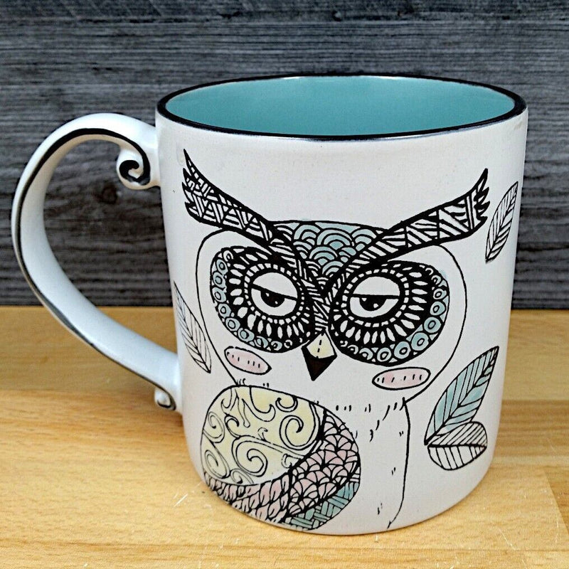 Load image into Gallery viewer, Life is a Hoot Owl Coffee Mug Embossed Beverage Cup 21oz (621ml) by Blue Sky
