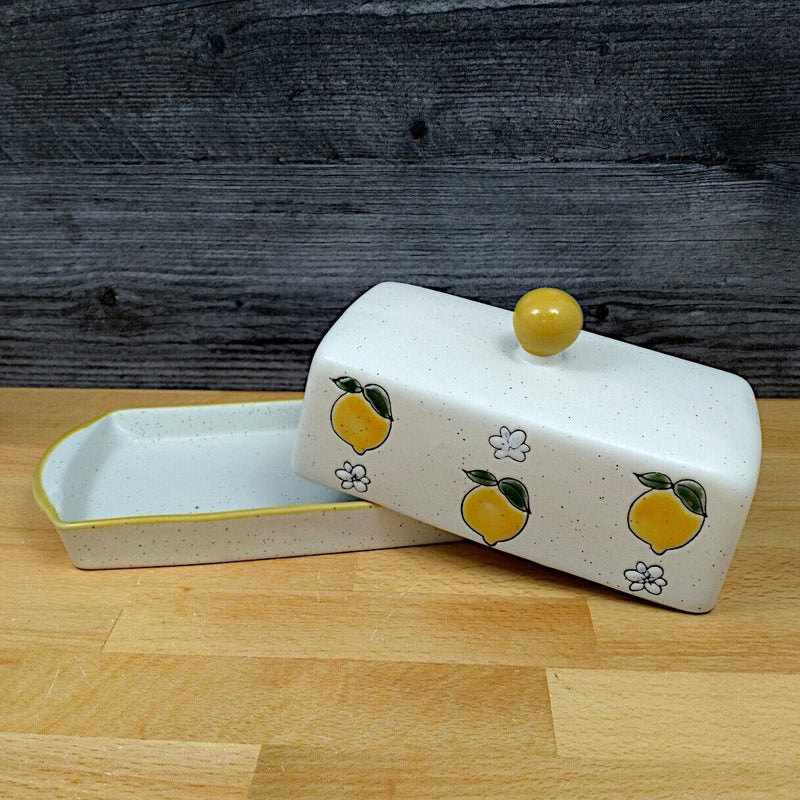 Load image into Gallery viewer, Lemon Butter Dish Ceramic by Blue Sky Kitchen Decorative Décor
