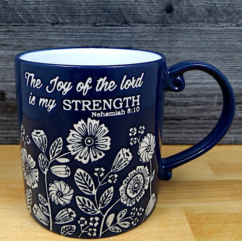 Load image into Gallery viewer, Religious Inspirational Coffee Mug Faith Embossed Beverage Cup 21oz 621ml
