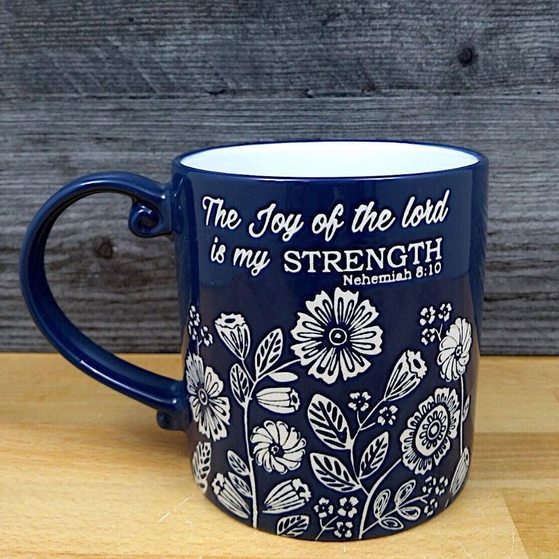 Load image into Gallery viewer, Religious Inspirational Coffee Mug Faith Embossed Beverage Cup 21oz 621ml
