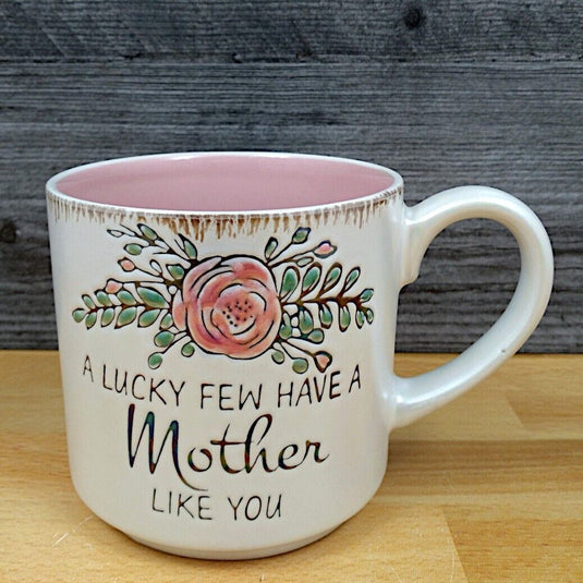 Mother Mom Love Floral Coffee Mug 18oz (532ml) Embossed Tea Cup Blue Sky