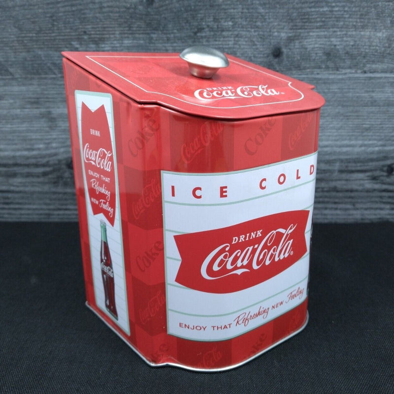 Load image into Gallery viewer, Coca Cola Coke Brand Salt Box Caddy White By The Tin Box Company
