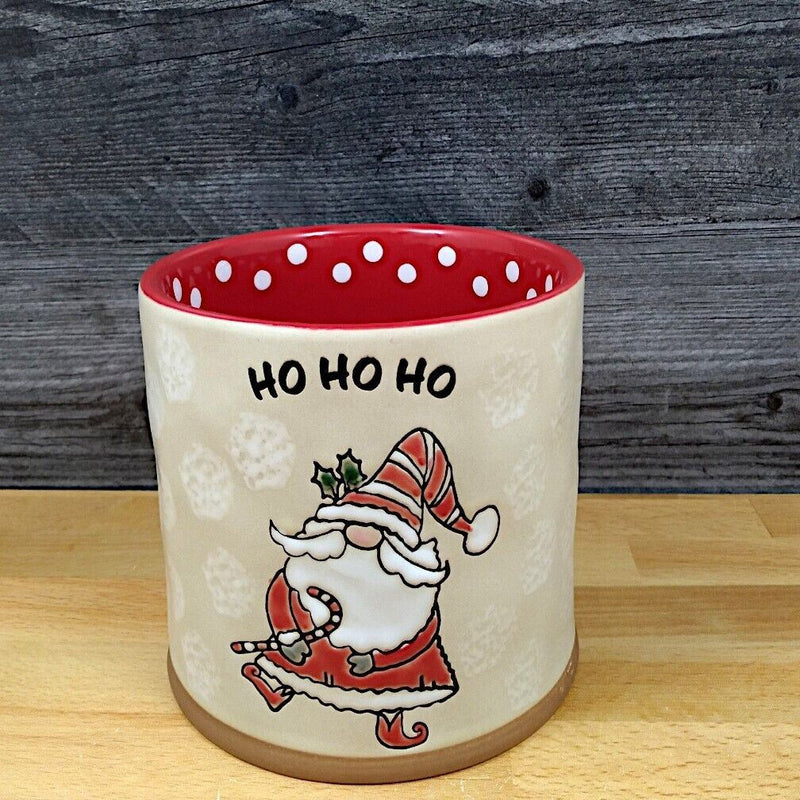 Load image into Gallery viewer, Santa Claus Holiday Flower Planter 5&quot; Pot Christmas Canister Blue Sky Clayworks
