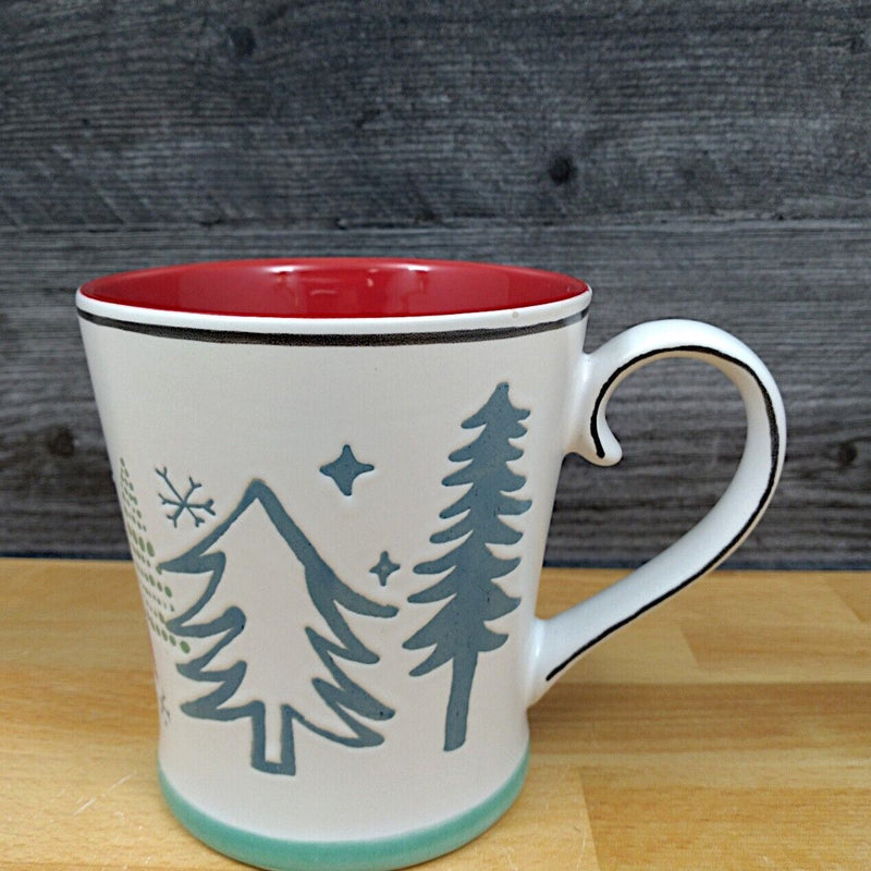 Load image into Gallery viewer, Holiday Winter Scene Coffee Mug 17oz (455ml) Embossed Christmas Cup Blue Sky
