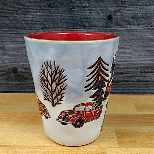 Elk Ridge Winter Holiday Coffee Mug 17oz 455ml Embossed Christmas Cup Blue Sky