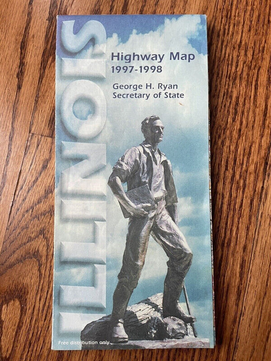 1997-1998 Official Illinois State Highway Transportation Travel Road Map