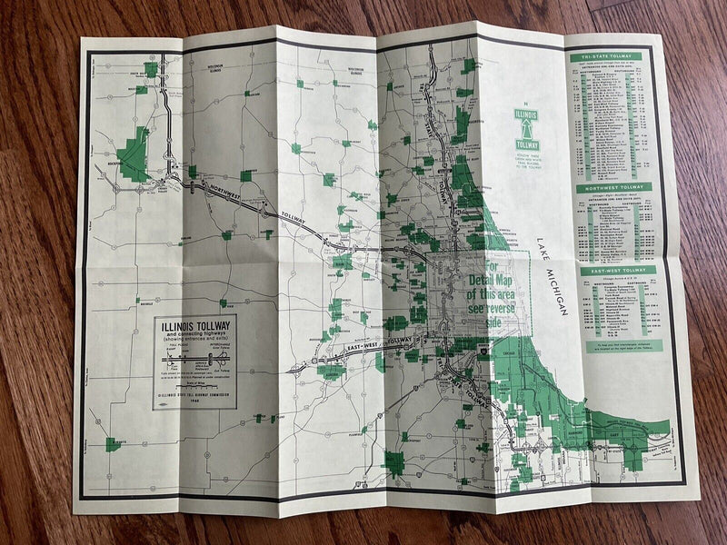 Load image into Gallery viewer, 1965 Official Illinois State Highway Tollway Transportation Travel Road Map
