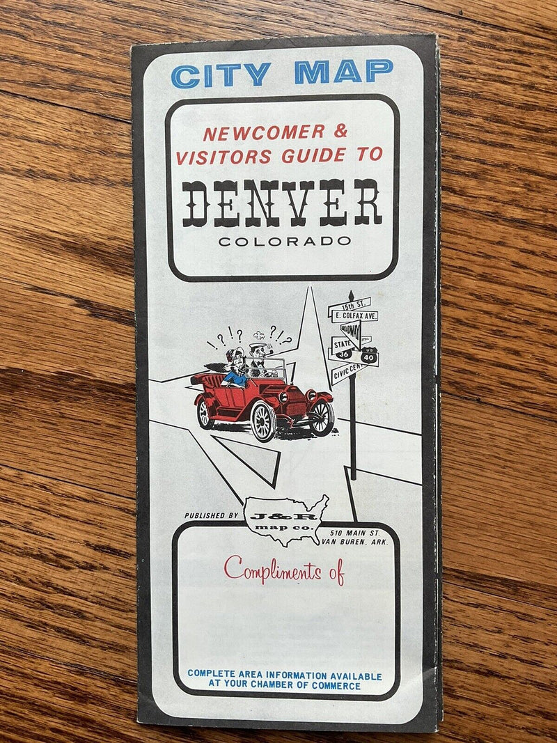 Load image into Gallery viewer, 1969 Denver Colorado Newcomer and Visitor Road Map
