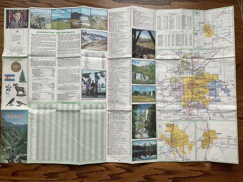 Load image into Gallery viewer, 1971 Official Colorado State Highway Transportation Travel Road Map
