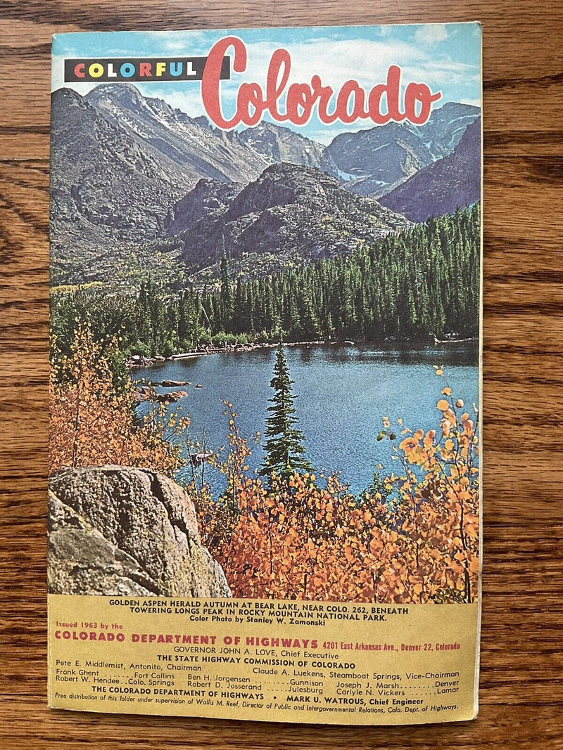 Load image into Gallery viewer, 1963 Official Colorado State Highway Transportation Travel Road Map
