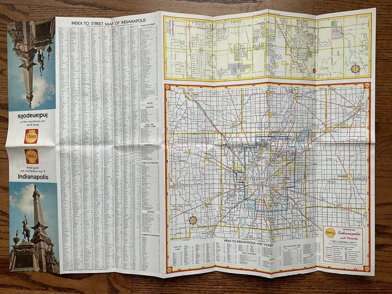 Load image into Gallery viewer, 1962 Official Indianapolis Indiana Street Transportation Travel Road Map
