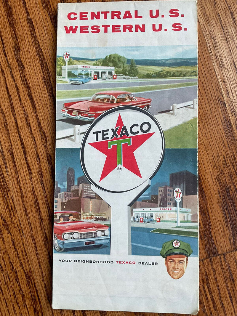 Load image into Gallery viewer, 1963 Texaco Central and Western US Highway Transportation Travel Road Map
