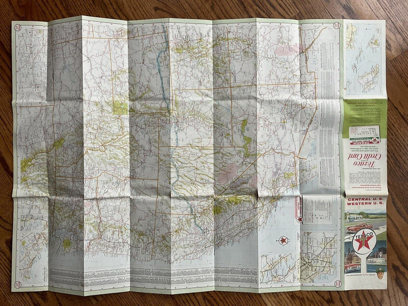 Load image into Gallery viewer, 1963 Texaco Central and Western US Highway Transportation Travel Road Map
