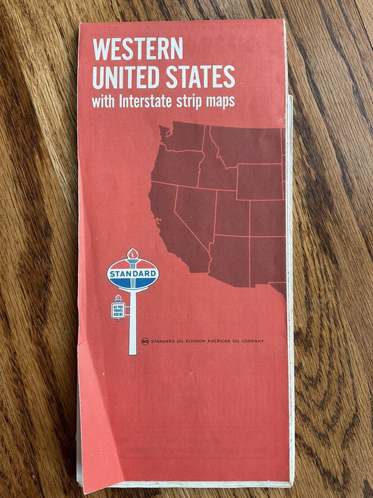 1970 Standard Oil Western US American Interstate Strips Highway Travel Road Map