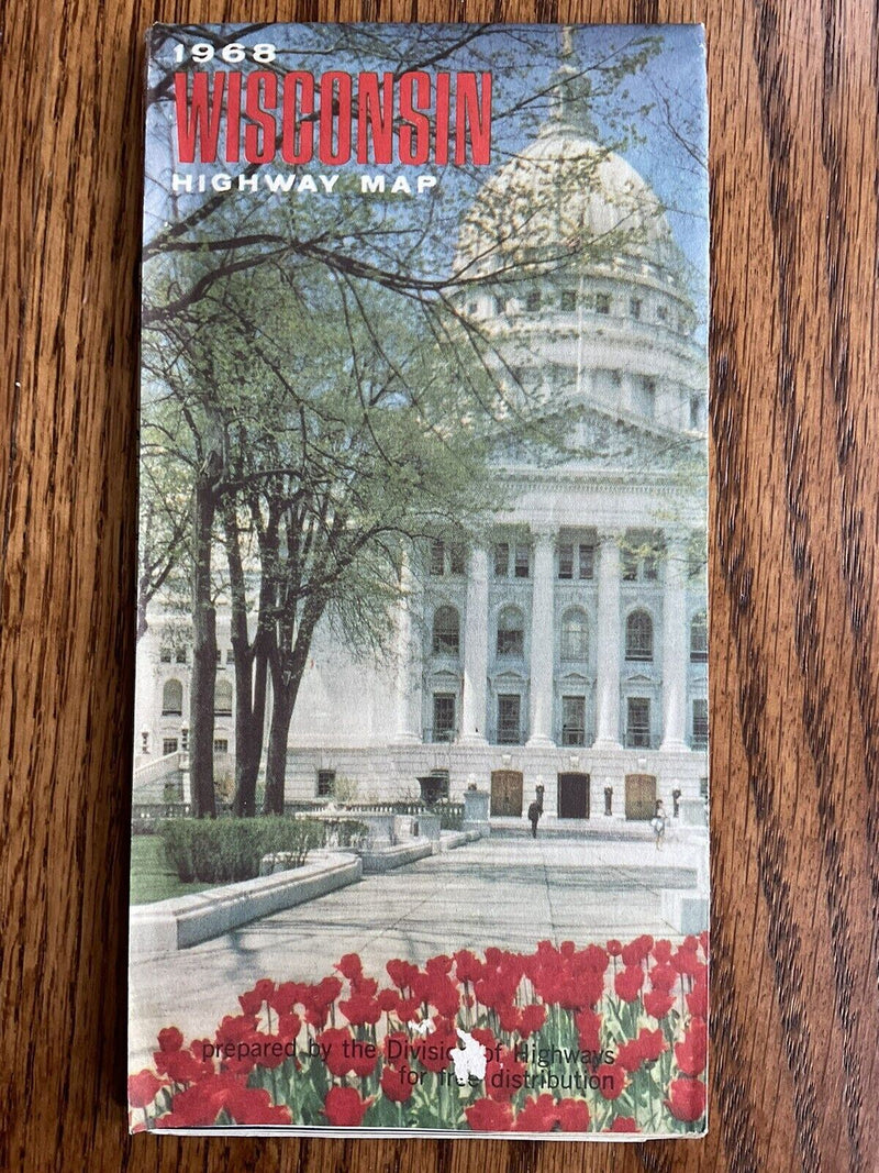 Load image into Gallery viewer, 1968 Official Wisconsin State Highway Transportation Travel Road Map
