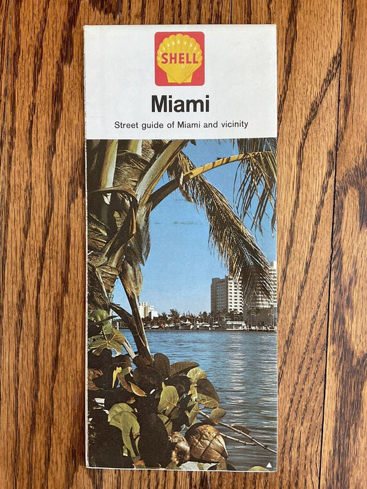 1963 Shell Miami Florida Street Guide Transportation Travel Road Map