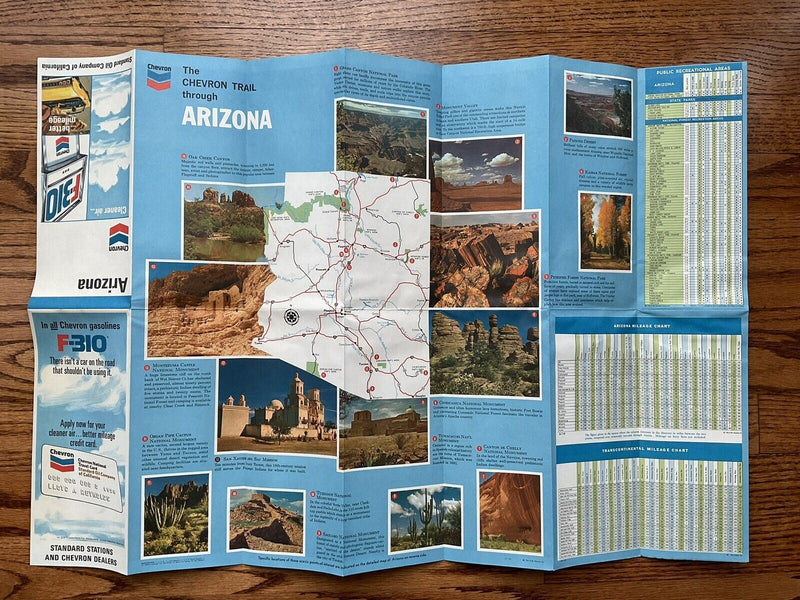Load image into Gallery viewer, 1971 Chevon Arizona State Highway Transportation Travel Road Map

