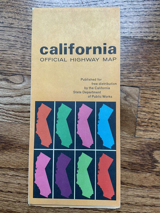 1966 Official California State Highway Transportation Travel Road Map