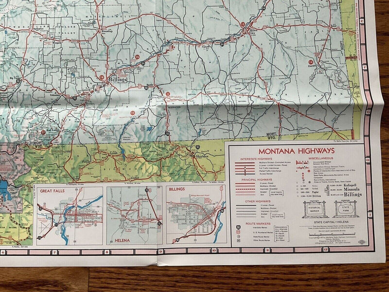 Load image into Gallery viewer, 1967 Official Montana State Highway Transportation Travel Road Map
