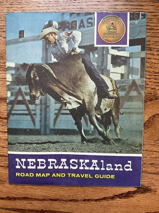 1967 Official Nebraska Nebraskaland Transportation Travel Road Map