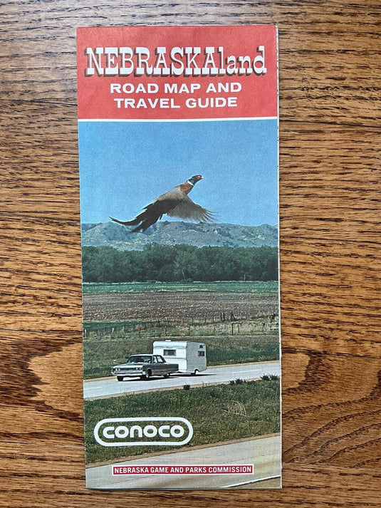 1971 Conoco Nebraska Transportation Travel Road Map
