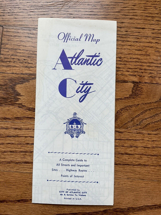 1967 Official Atlantic City New Jersey Travel Road Map