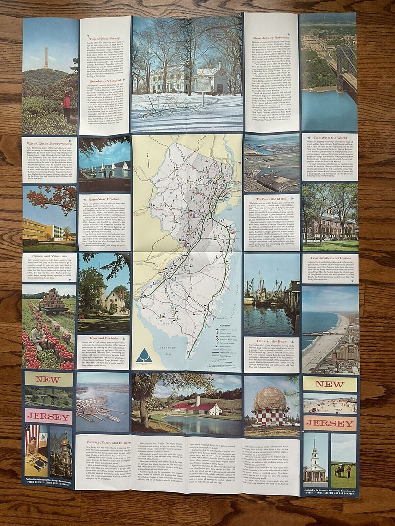 Load image into Gallery viewer, 1963 New Jersey Poster Map
